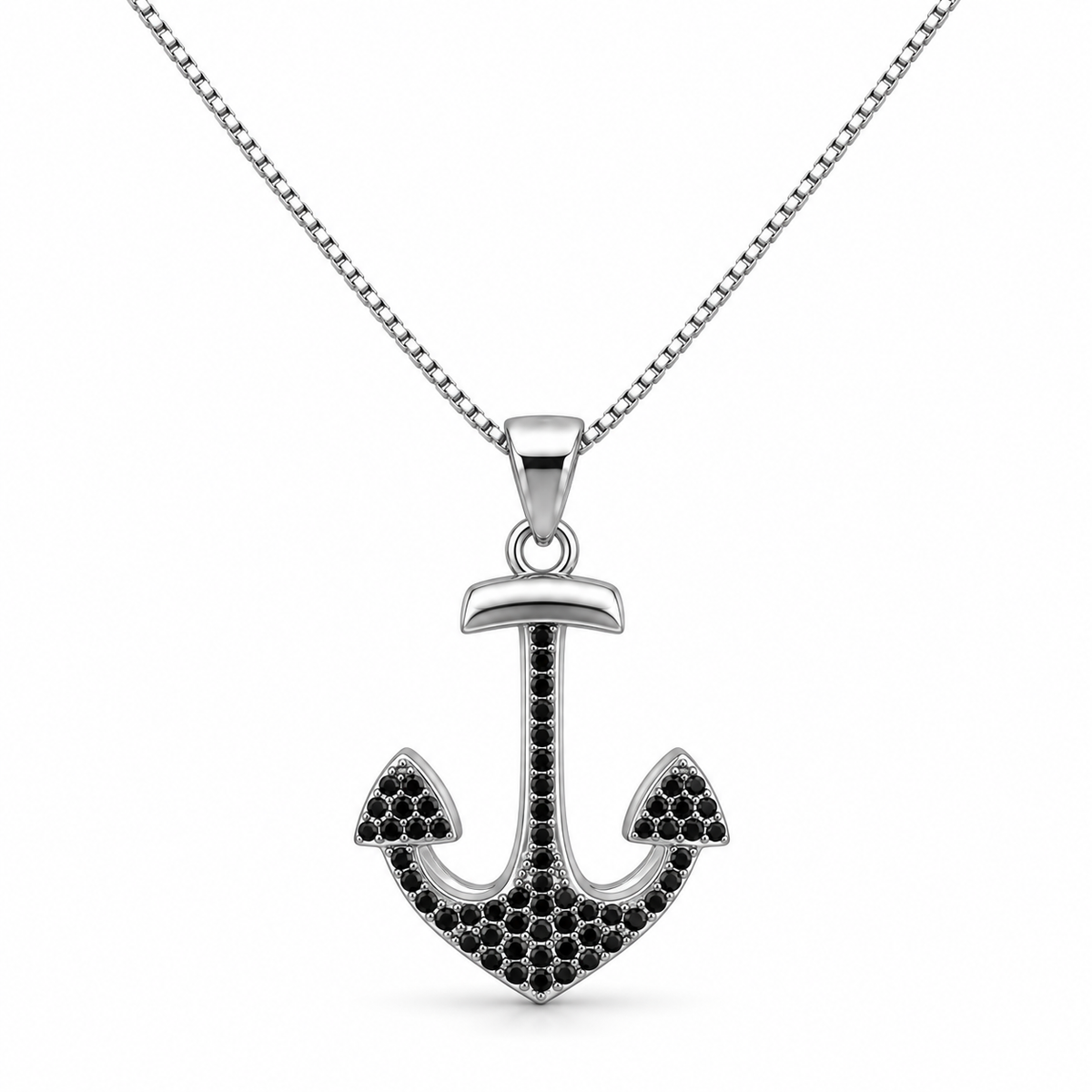 Collana con Ciondolo Ancora in Argento 925