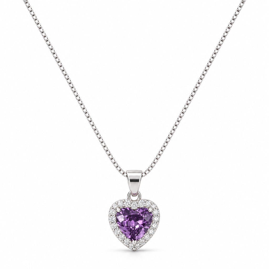 Collana Royal Cuore in Argento 925 Rodiato