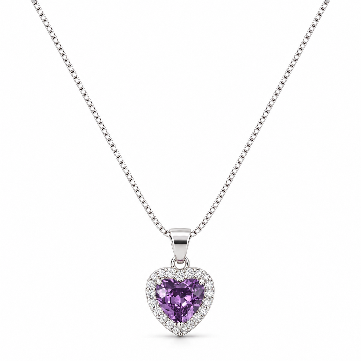 Collana Royal Cuore in Argento 925 Rodiato