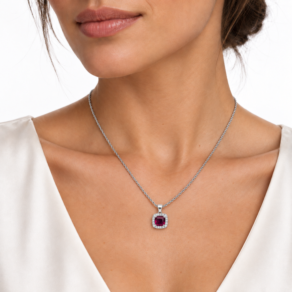 Collana Royale Quadrata in Argento 925 Rodiato