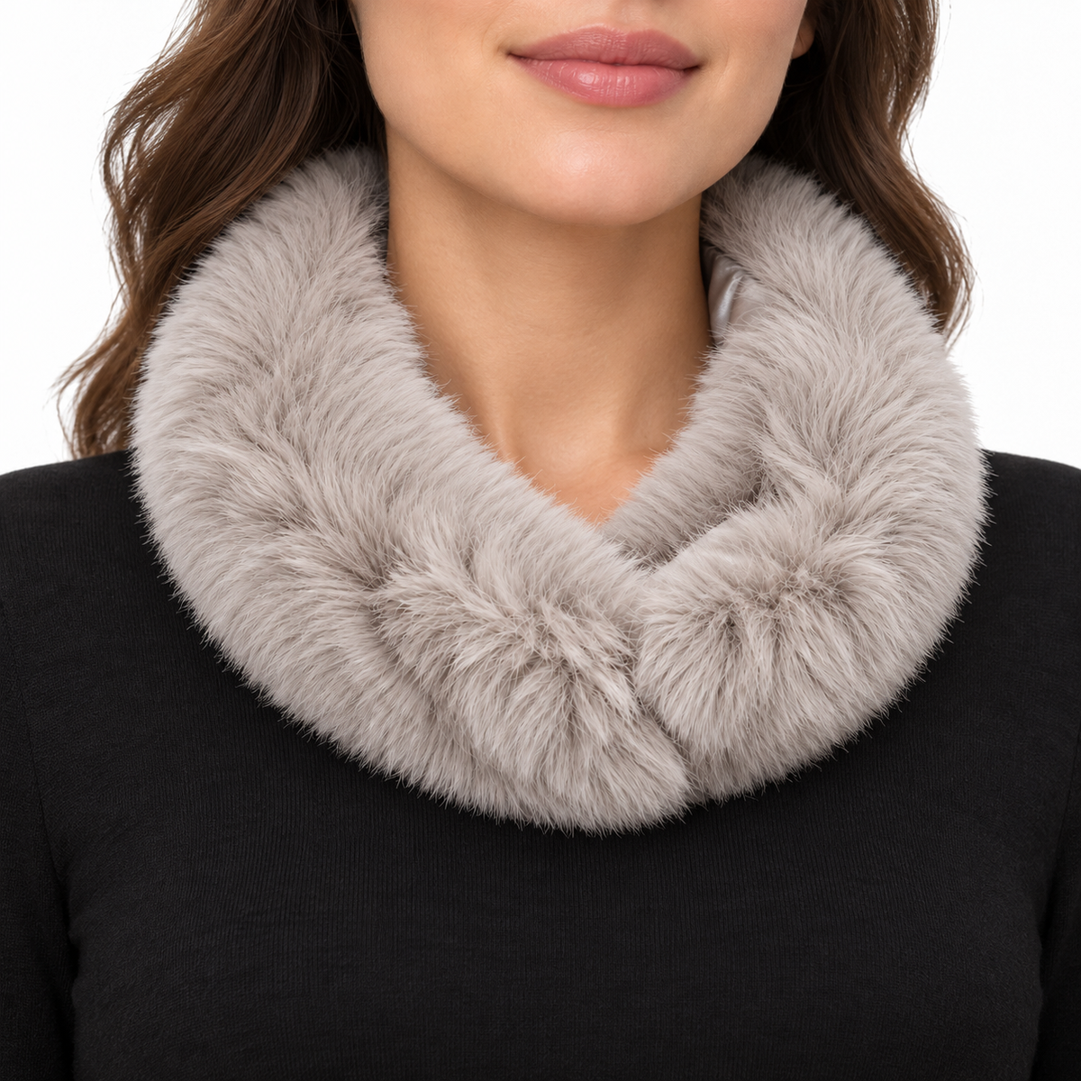 Collo Donna in Eco Pelliccia con Chiusura Magnetica