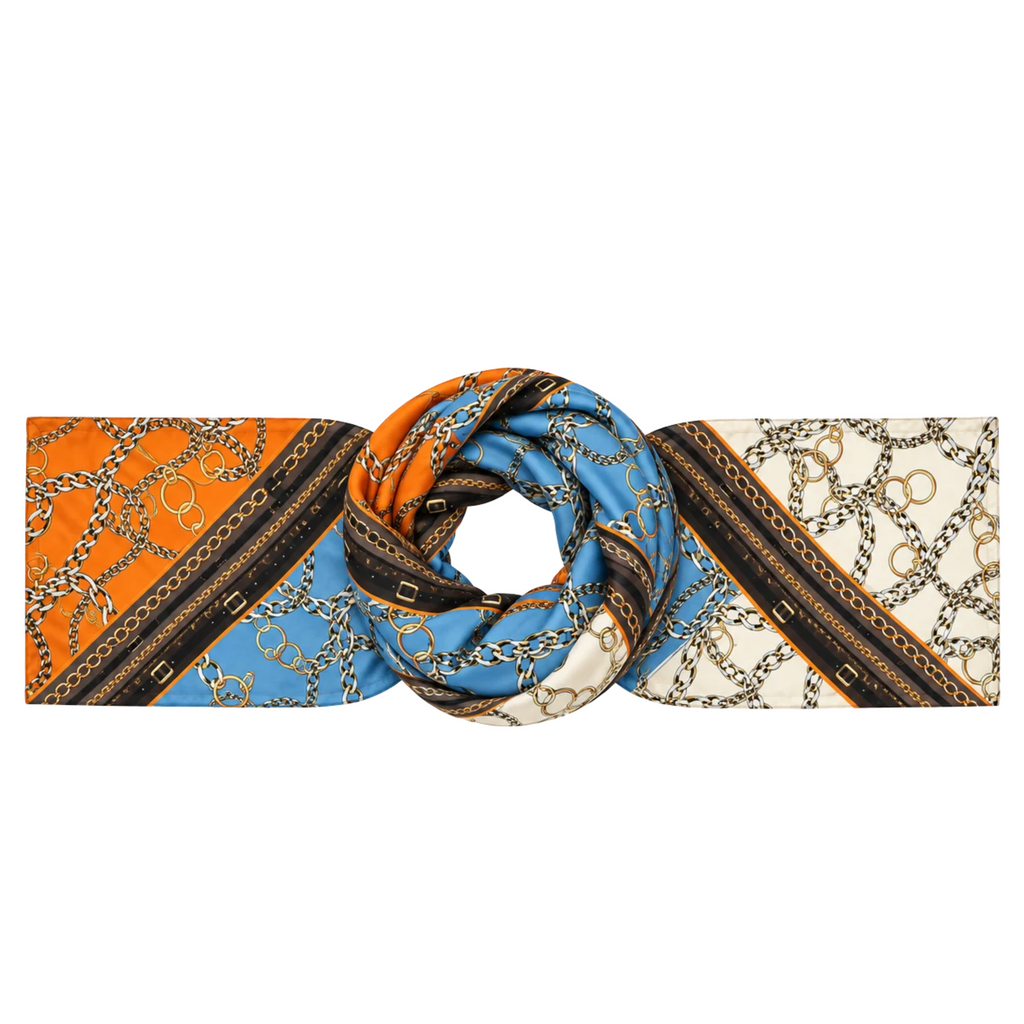 Sciarpa Chain & Belt in Viscosa e Seta 80 × 190 cm Shakly