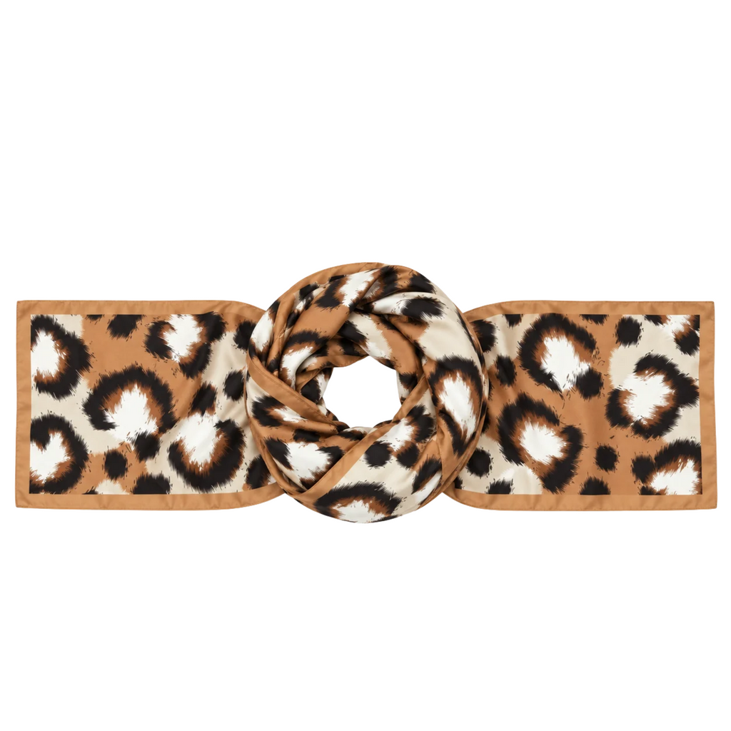 Sciarpa Wild Leopard in Viscosa e Seta 80 × 190 cm  Shakly