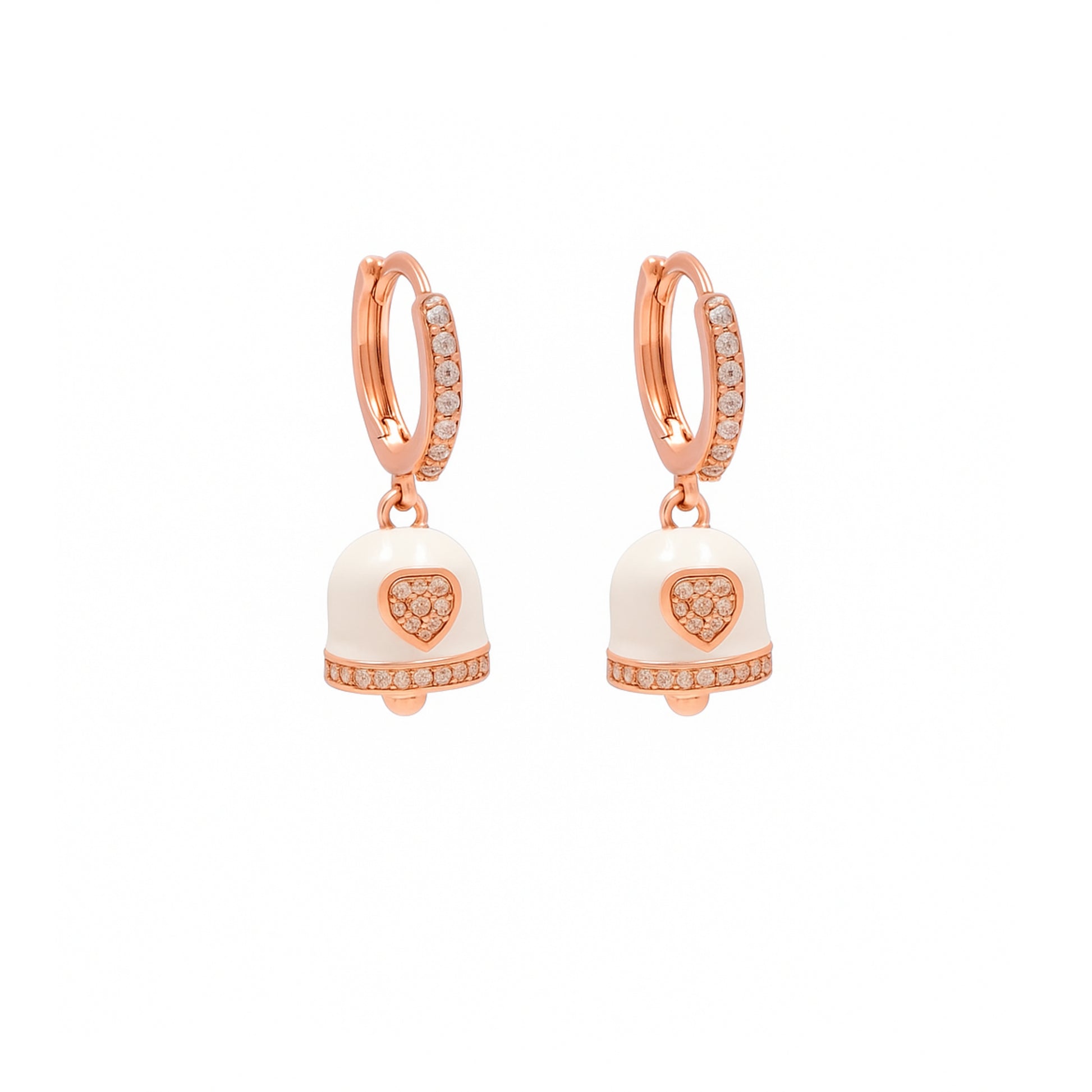 Orecchini a Cerchio con Campanella in Ottone placcato - Les Folies