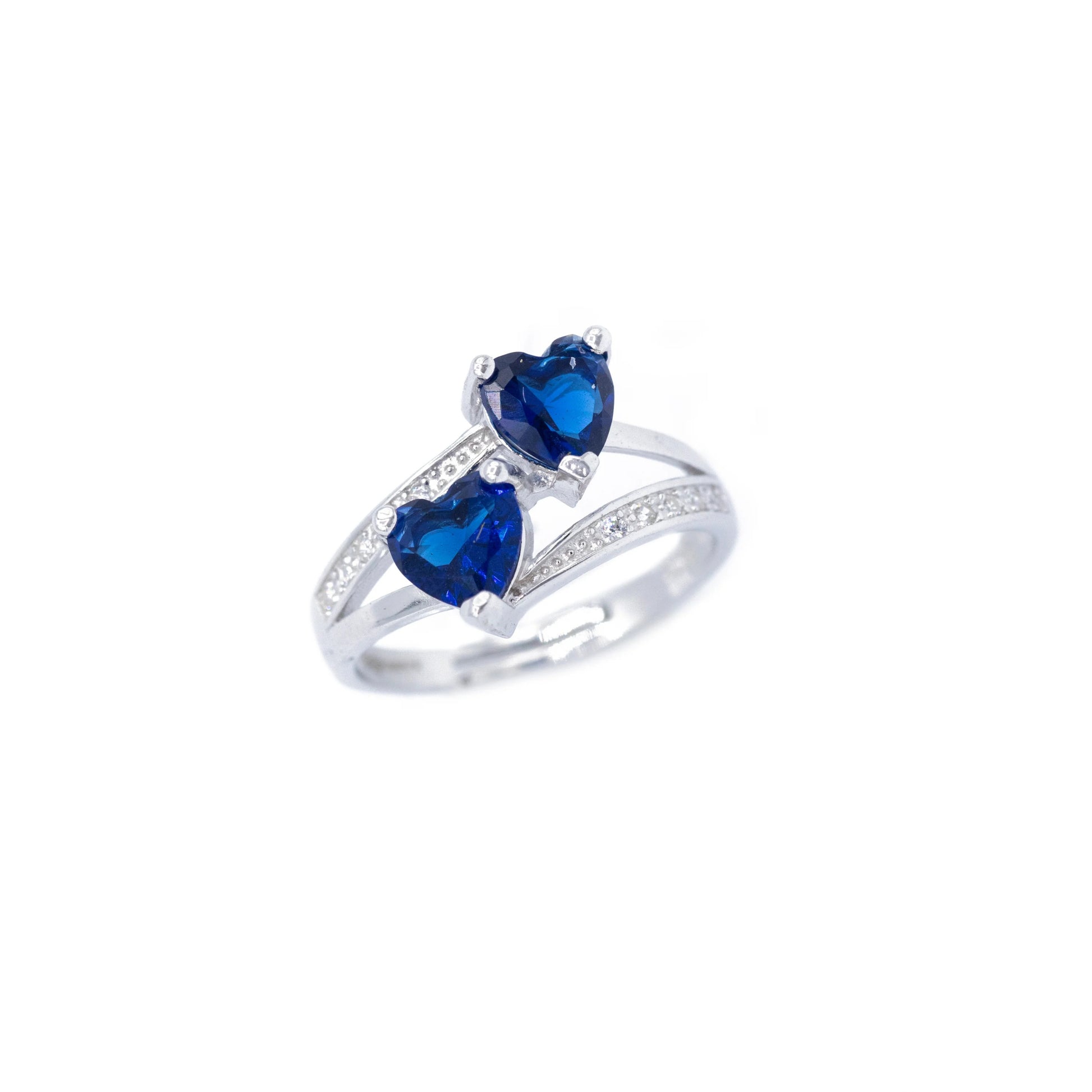 Anello Doppio Cuore in Argento 925 - Les folies