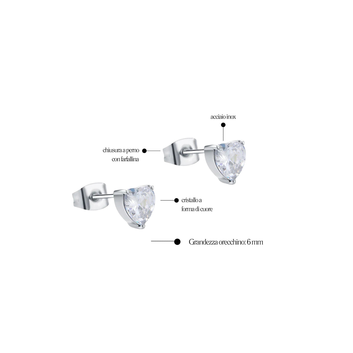 Orecchini Cuore Attimi - Brand Gioielli
