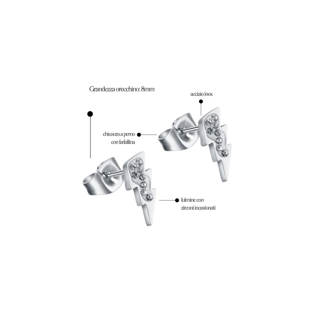 Orecchini Fulmine Shine - Brand Gioielli