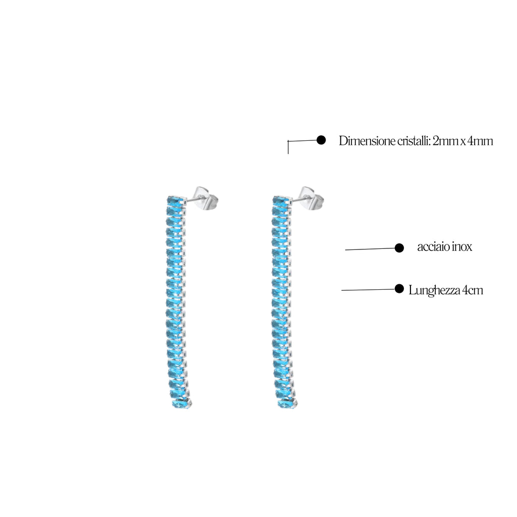 Orecchini Pendenti Tennis Baguette Privè - Brand Gioielli