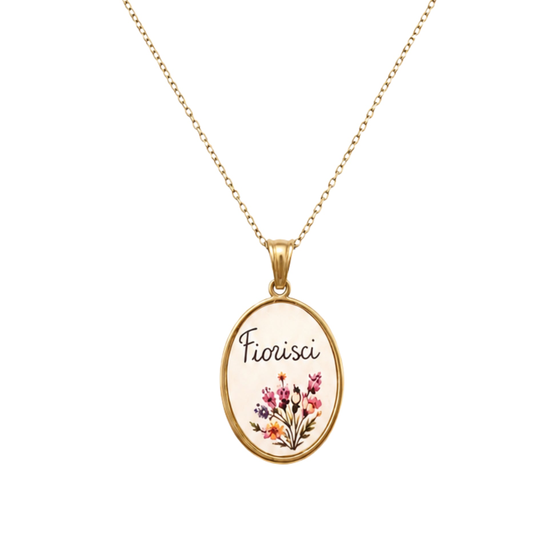 Collana in acciaio inox "Fiorisci"