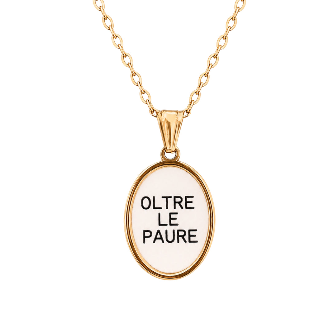 Collana in acciaio inox "Oltre le paure"