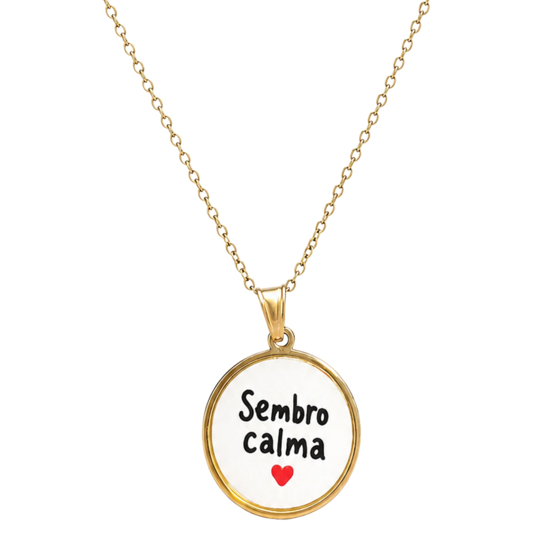 Collana in acciaio inox "Sembro calma"
