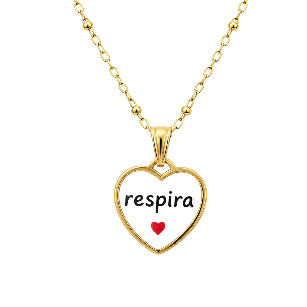 Collana in acciaio inox "Respira"