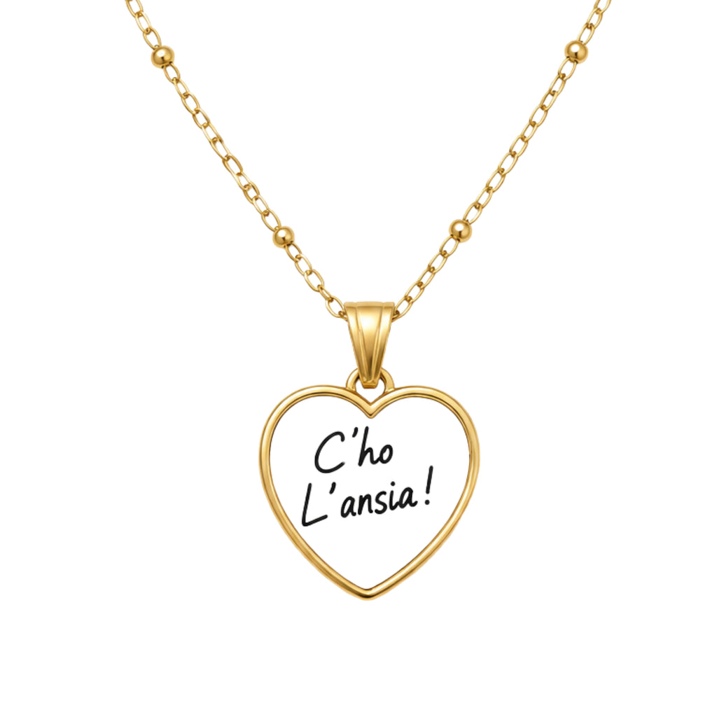 Collana in acciaio inox "C'ho l'ansia"