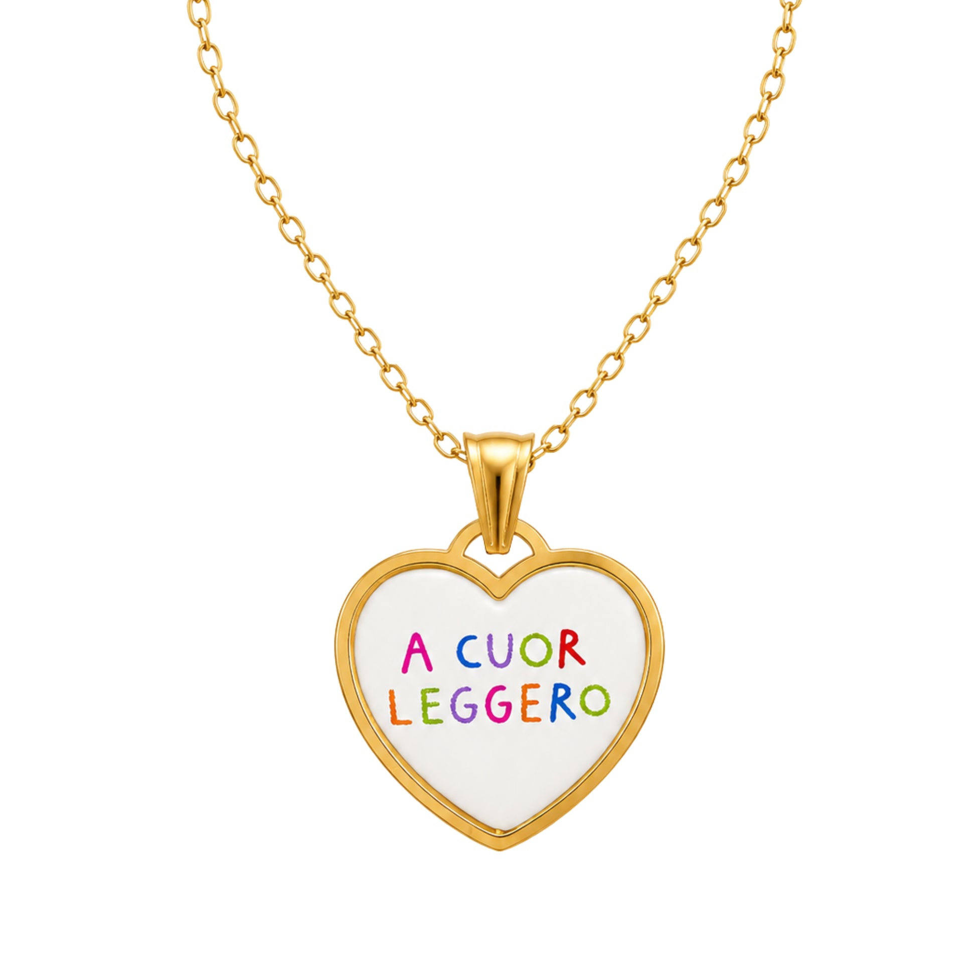Collana in acciaio inox "A cuor leggero"