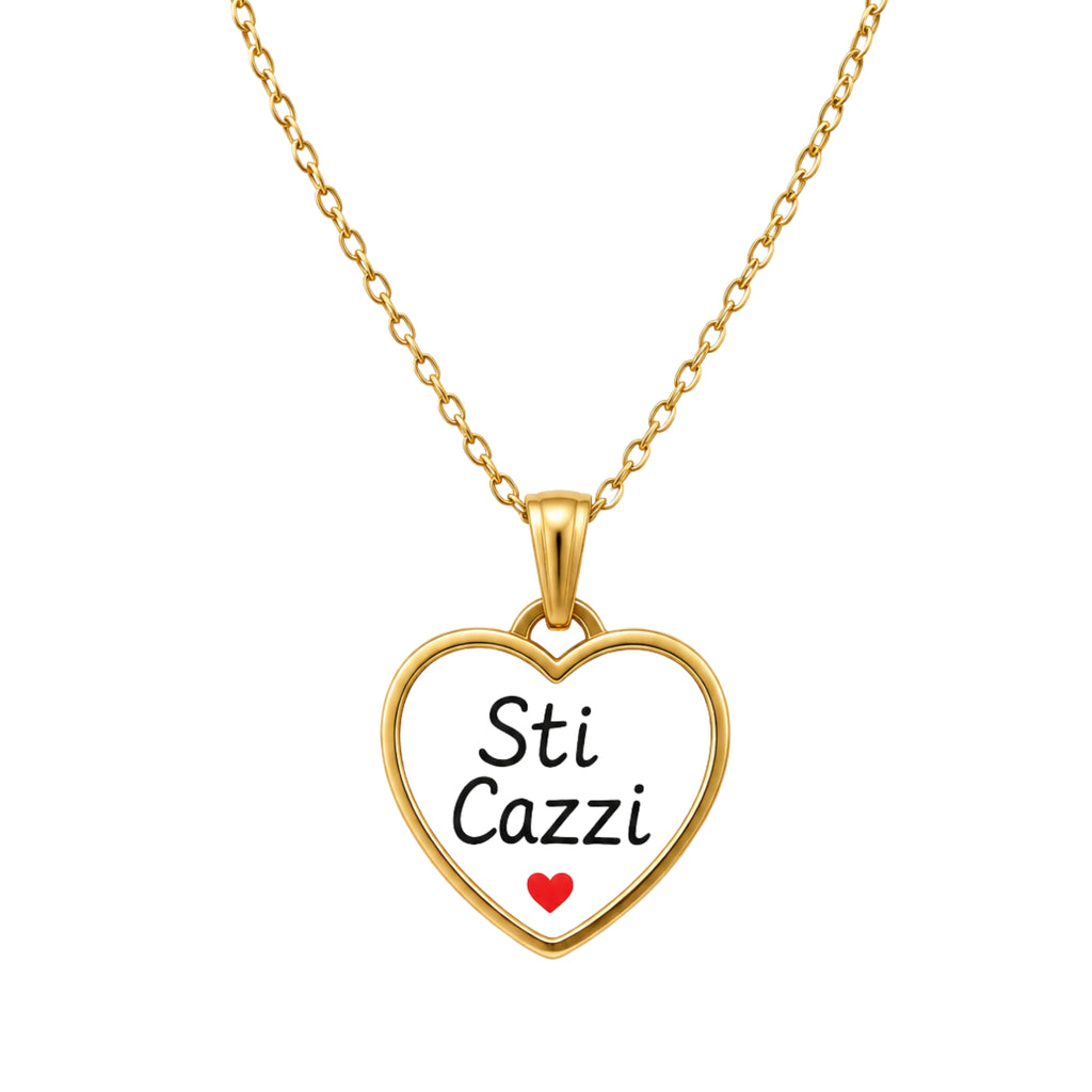 Collana in acciaio inox "Sti cazzi"