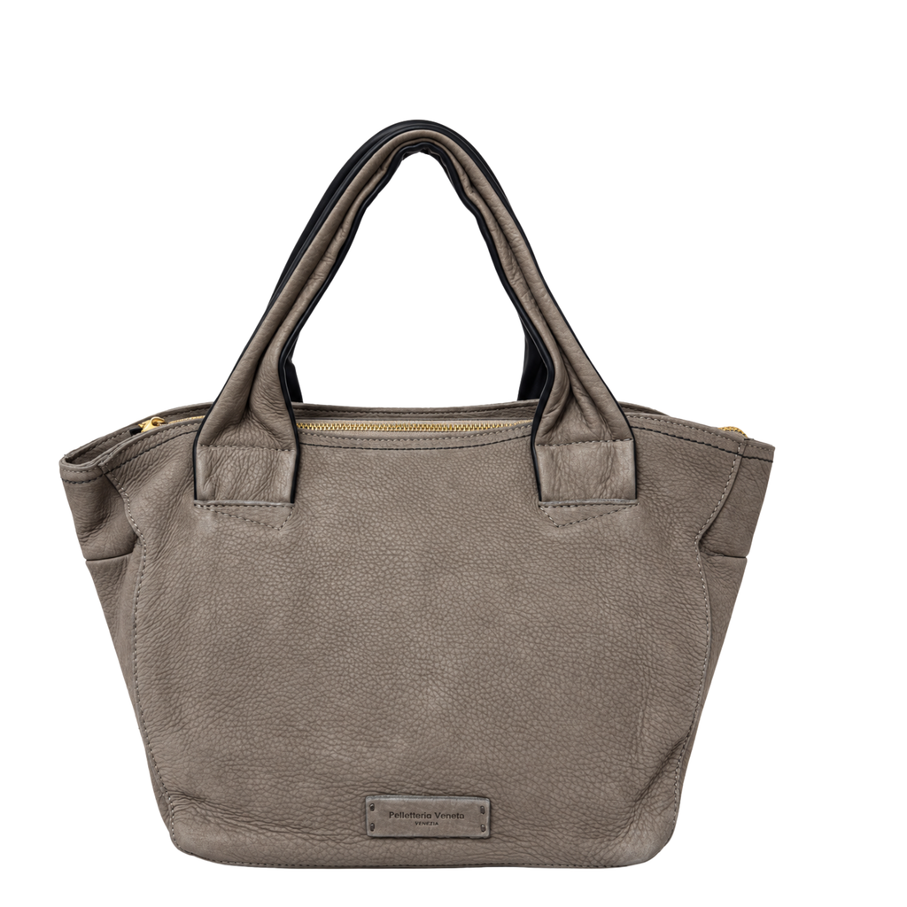 Bolso de mano Talla L en piel nobuk auténtica Squero Pelletteria Veneta