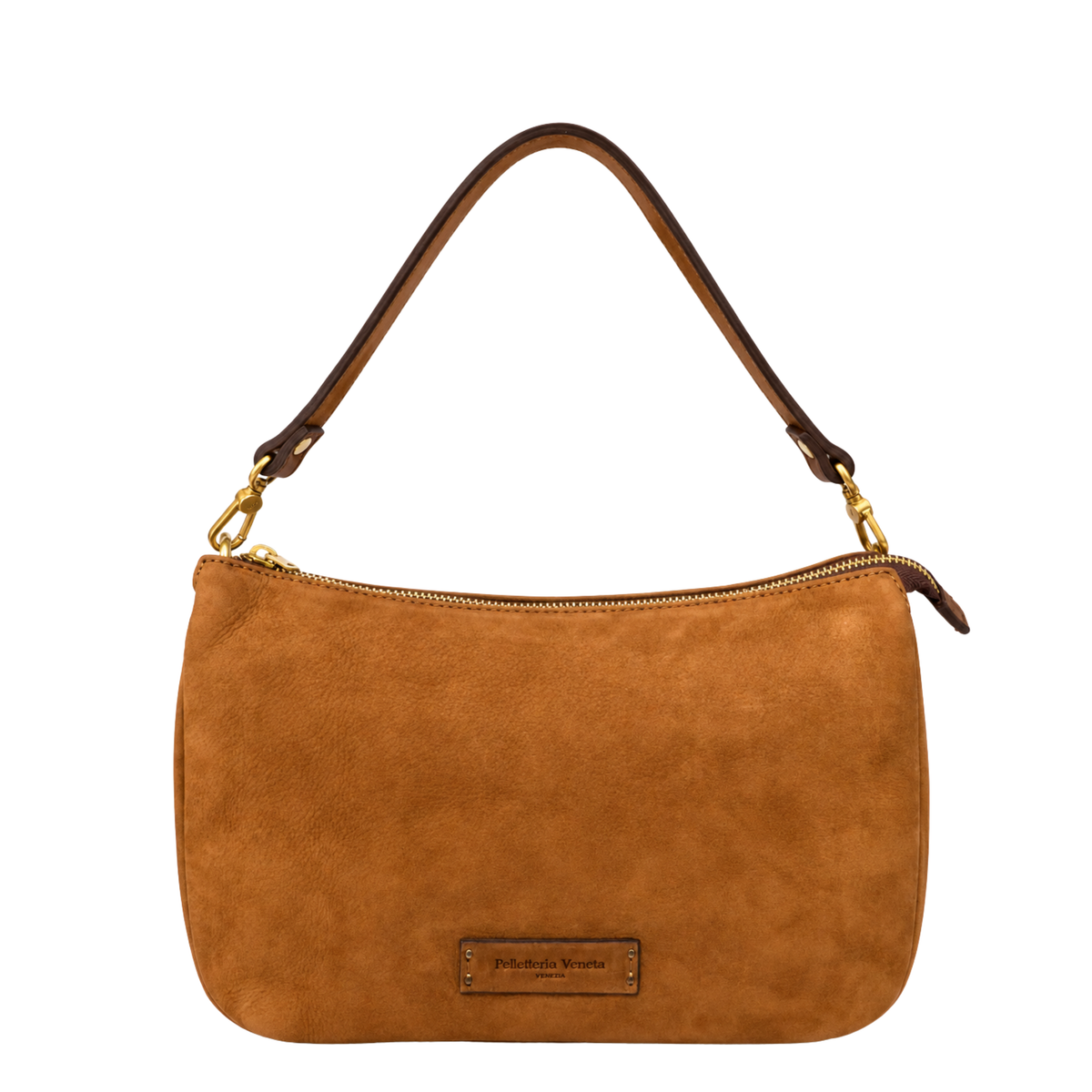 Borsa a spalla in vera pelle nabuk Campiello Pelletteria Veneta