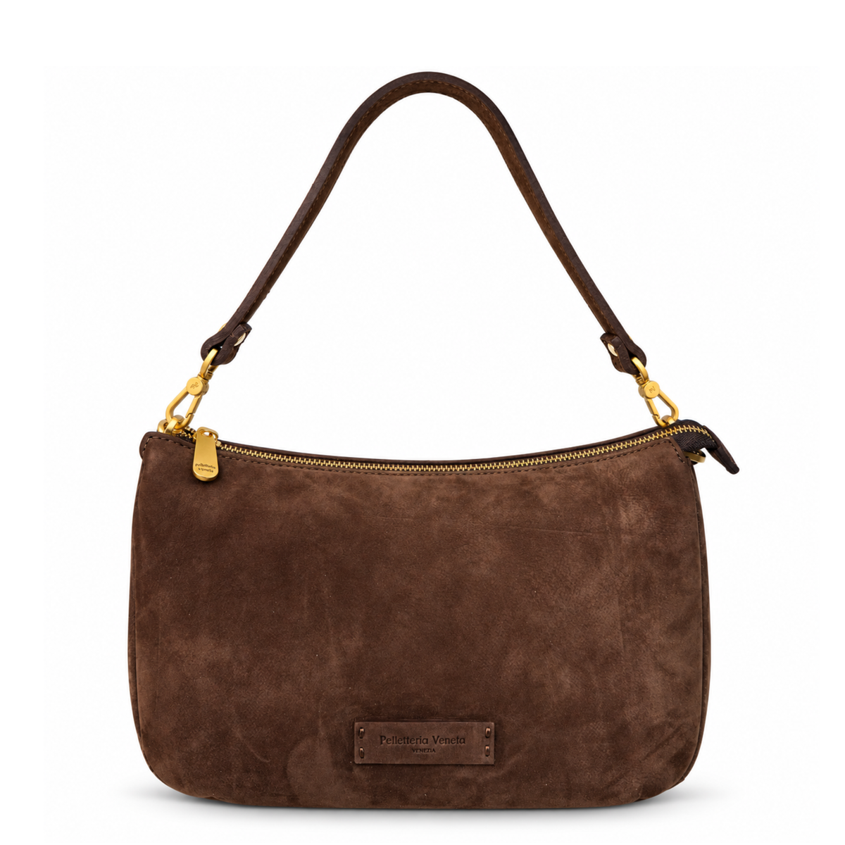 Borsa a spalla in vera pelle nabuk Campiello Pelletteria Veneta