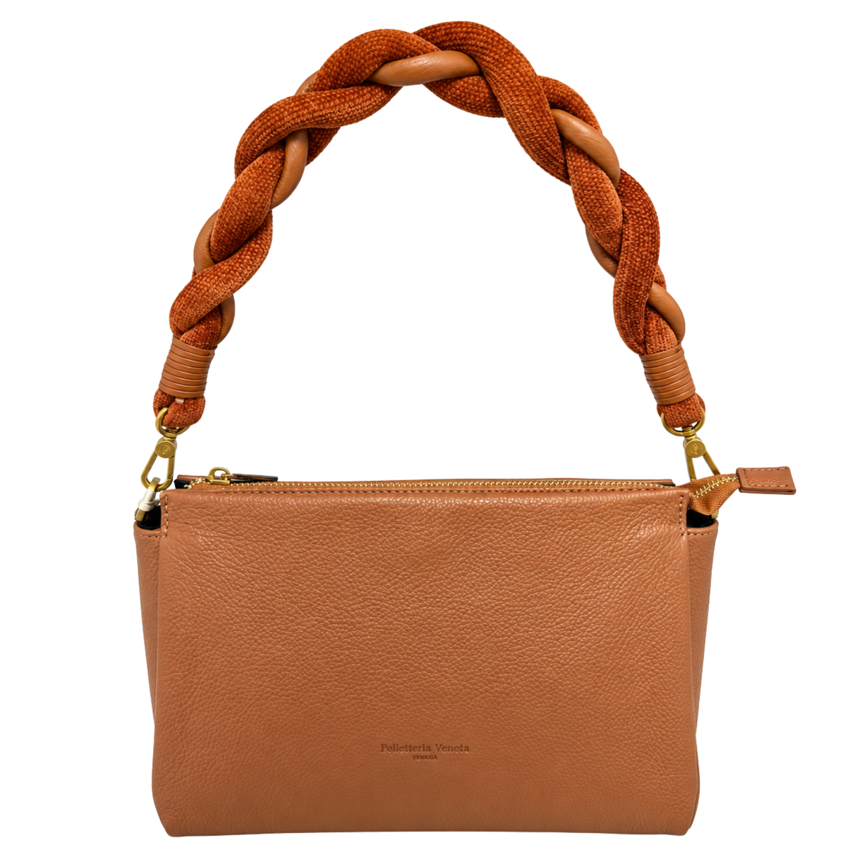 Borsa a spalla TAGLIA S in vera pelle a grana fine Laguna Pelletteria Veneta