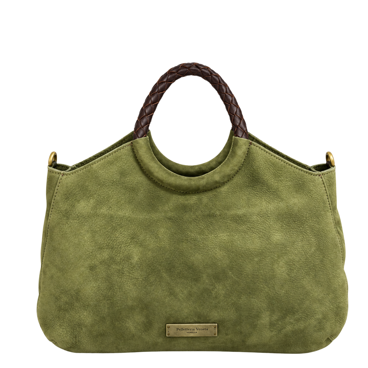 Borsa a mano in vera pelle nabuk Riva Pelletteria Veneta