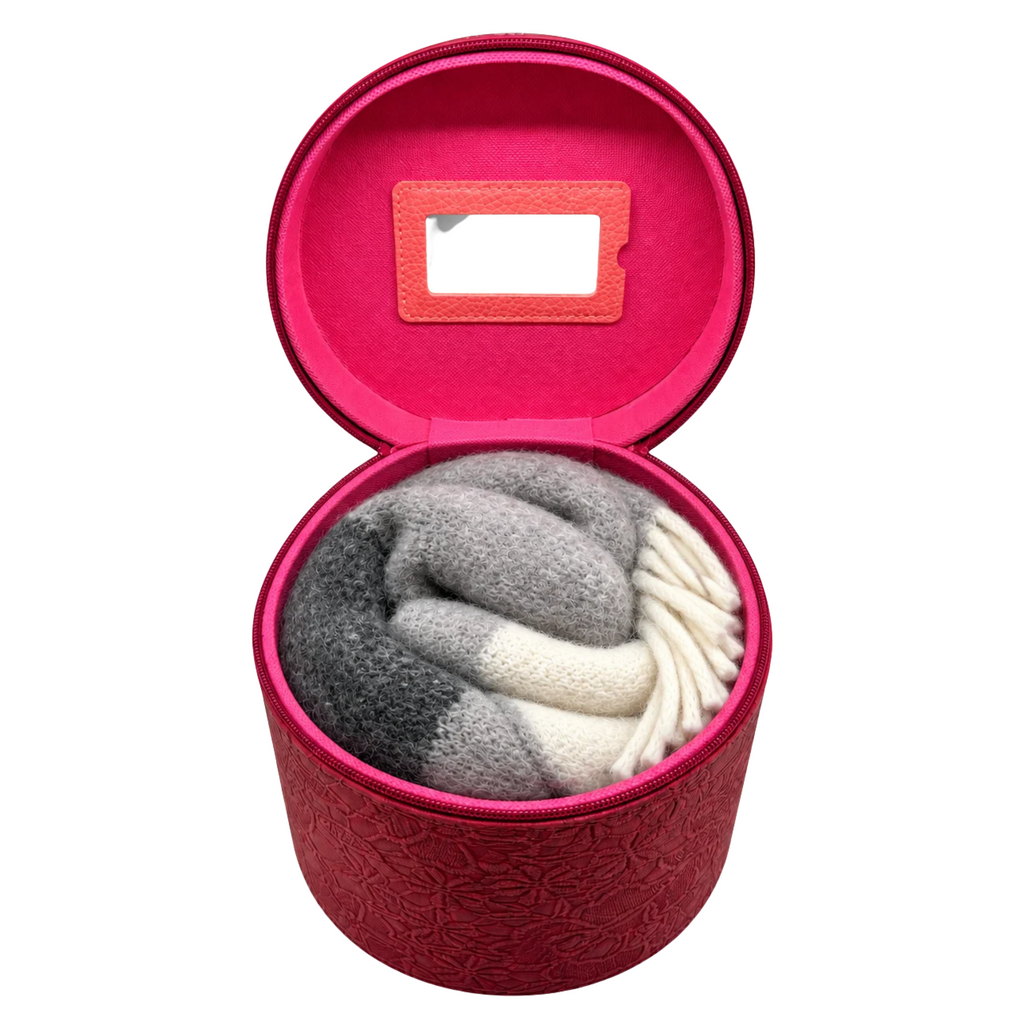 Set Regalo Donna Coveri con Sciarpone a Quadri e Beauty Case