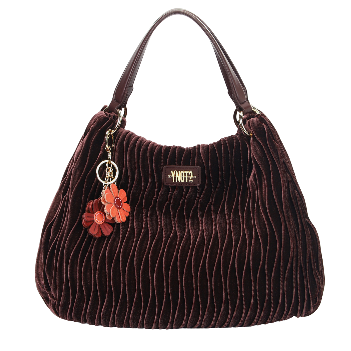 Hobo bag Ynot taglia L in velluto Paris