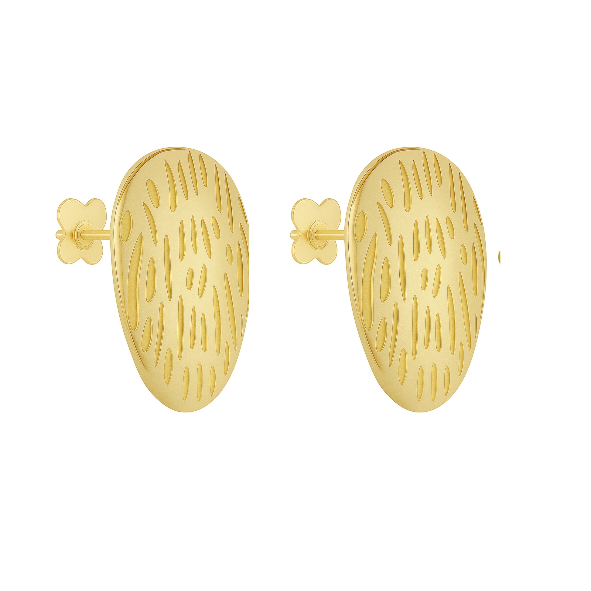 Pair of Stainless Steel "Circle" Earrings