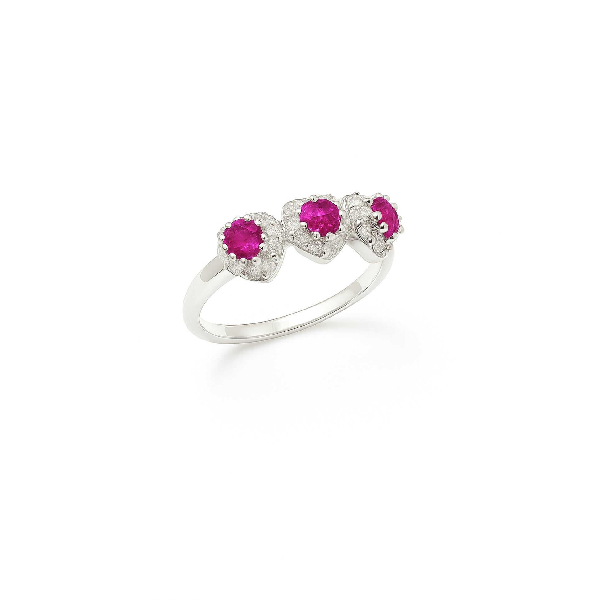 Anello Trilogy Cuori in Argento 925 - Les folies