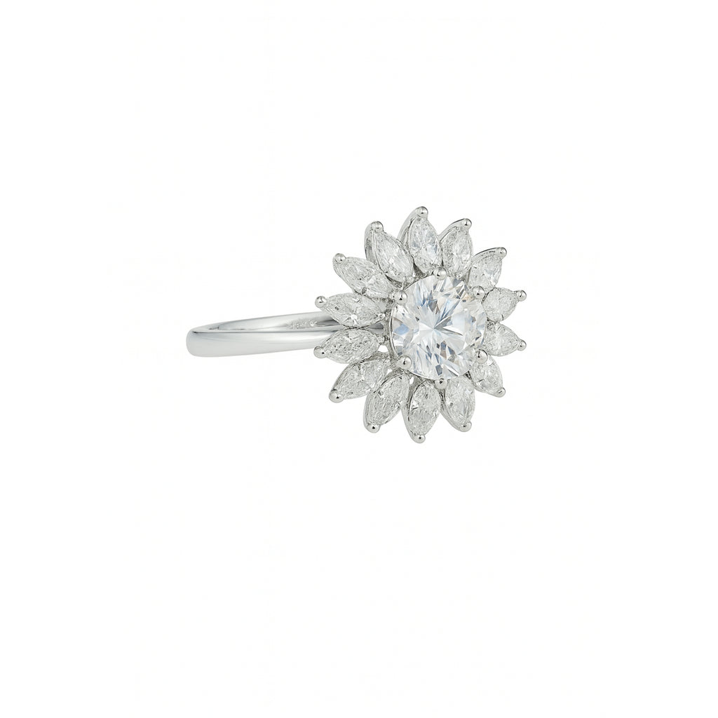 Anello Girasole in Argento 925 - Les folies