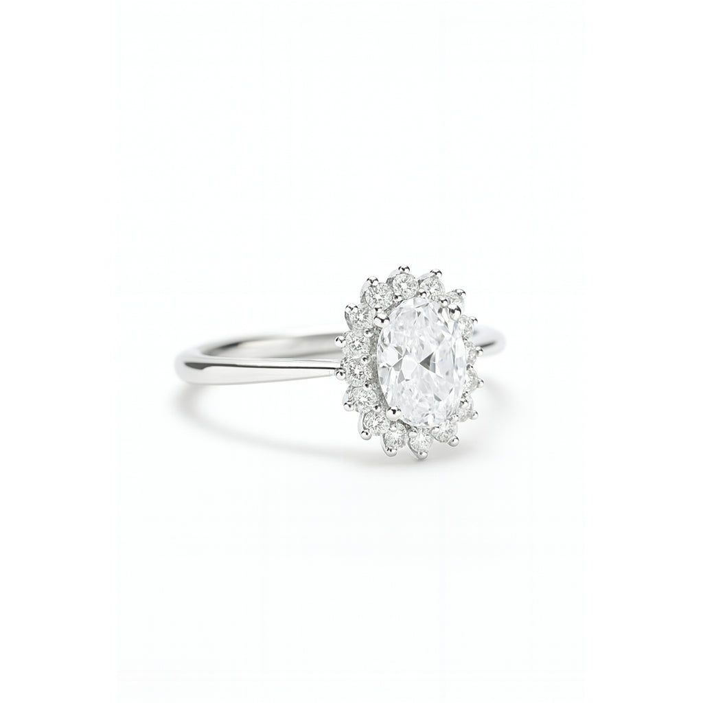 Anello Kate Ovale 12mm x 11mm in Argento 925 - Les folies