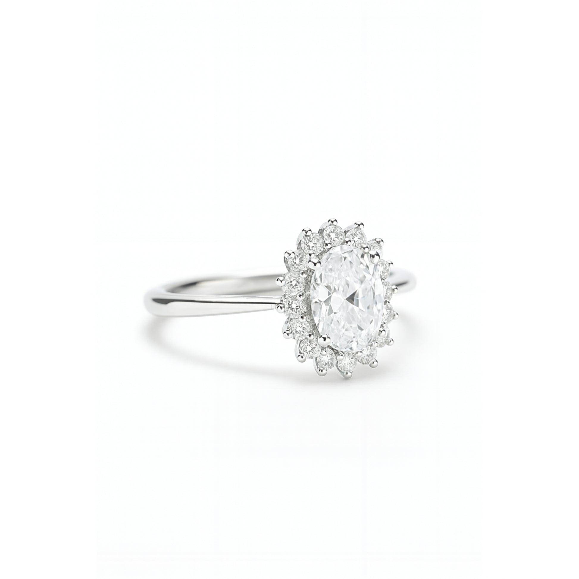 Anello Kate Ovale 12mm x 11mm in Argento 925 - Les folies