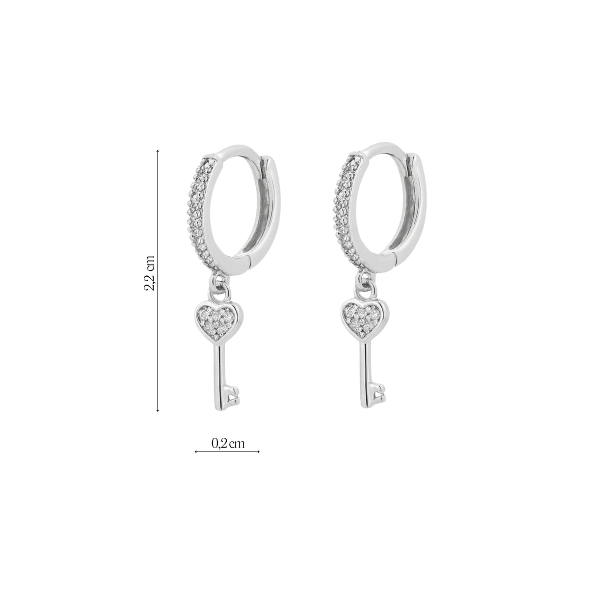 Coppia Di Orecchini_Argento 925 "CHIAVE"