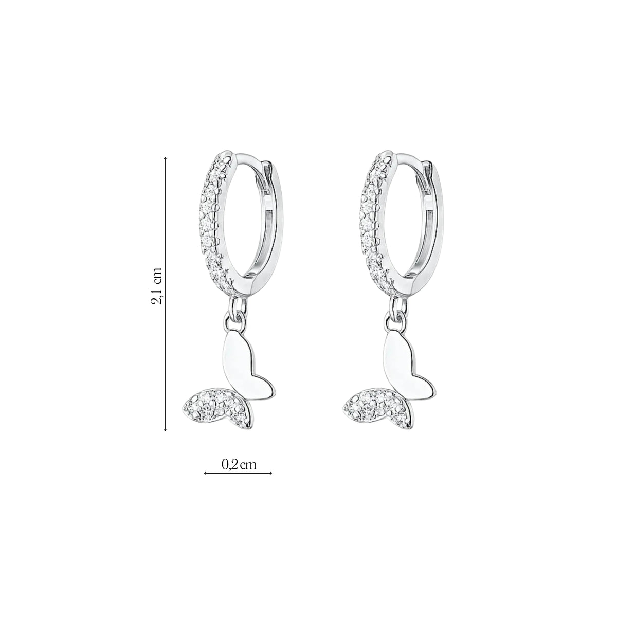 Coppia Di Orecchini_Argento 925 "FARFALLA"