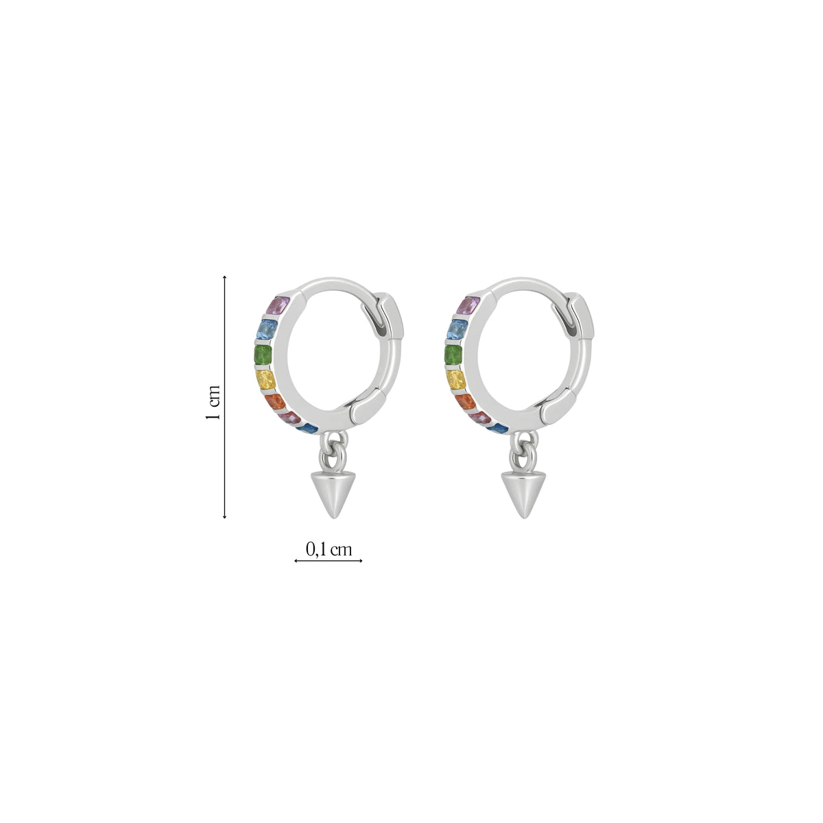 Coppia di Orecchini Prisma in Argento 925 - Les Folies