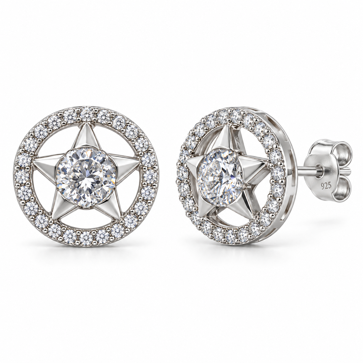 Orecchini a Lobo Stella in Argento 925 Rodiato