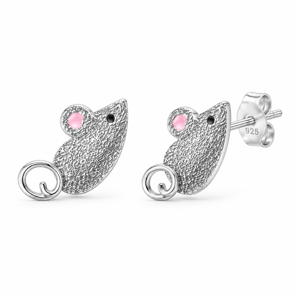 Orecchini a Lobo Topolino in Argento 925 Rodiato