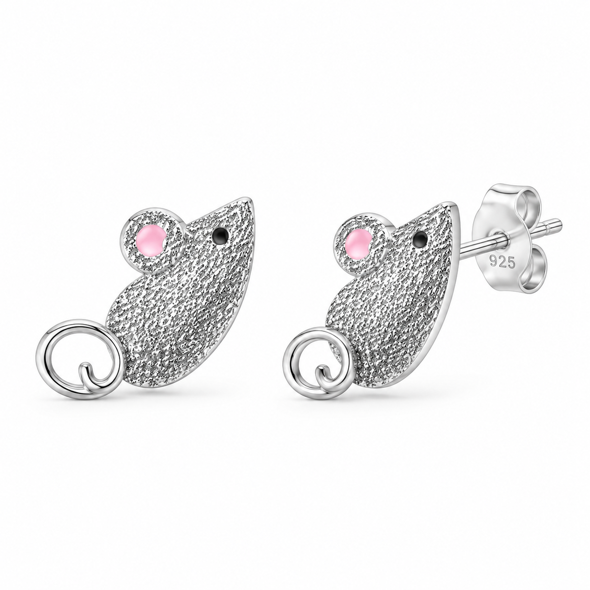 Orecchini a Lobo Topolino in Argento 925 Rodiato