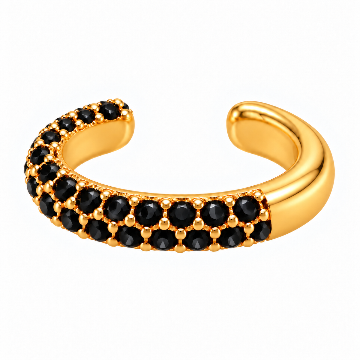 Ear Cuff mono con Strass in Argento 925 Rodiato