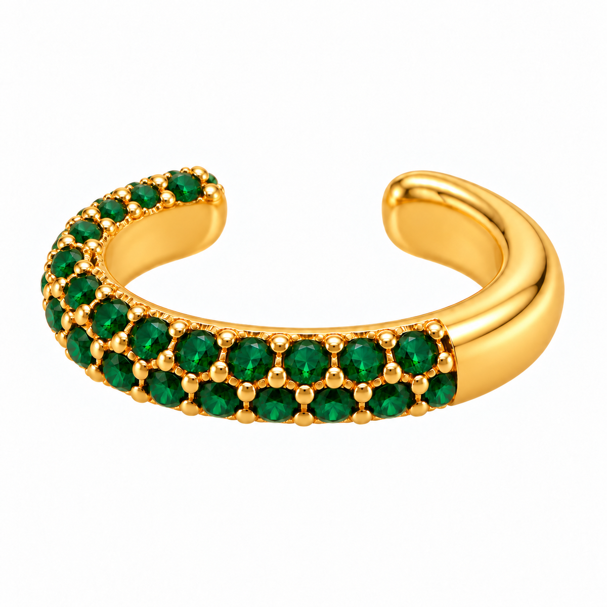 Ear Cuff mono con Strass in Argento 925 Rodiato