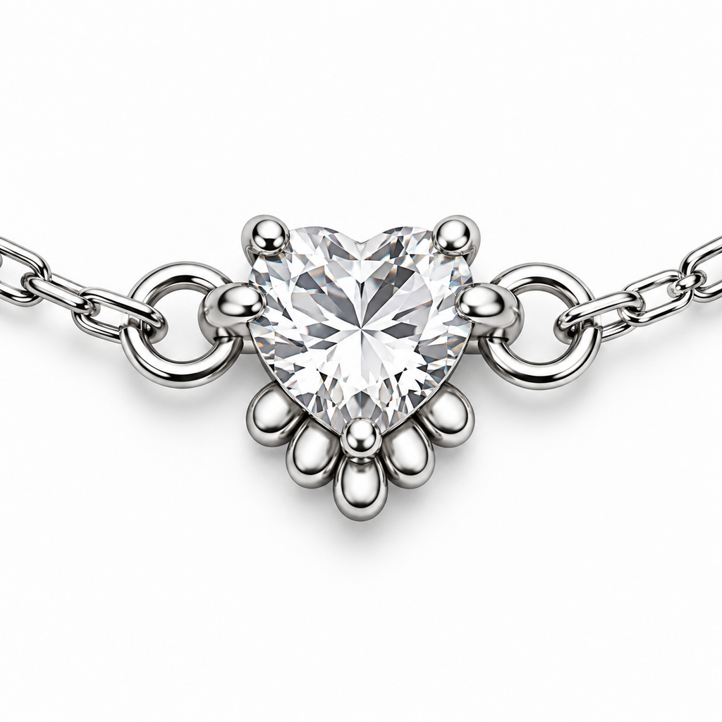 Bracciale con Cuori in Argento 925
