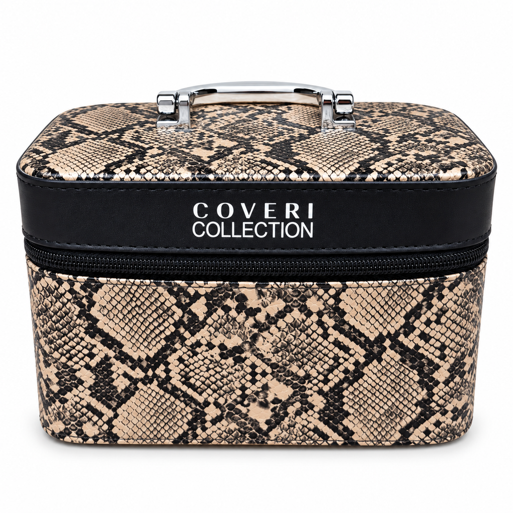 Set Regalo Donna Coveri con Sciarpa Fantasia e Beauty Case Animalier