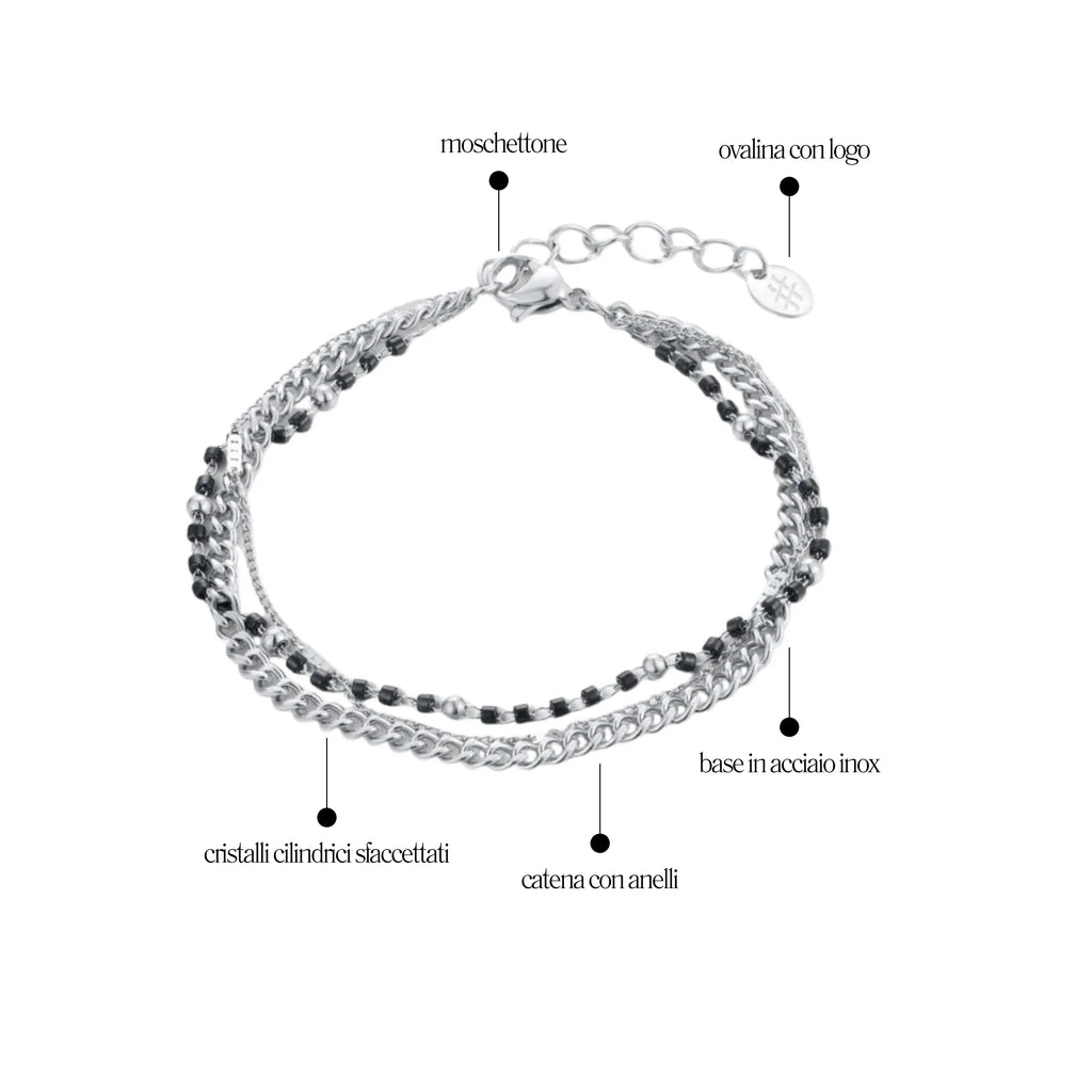 Bracciale Triplo Filo con perline Layers - Brand Gioielli