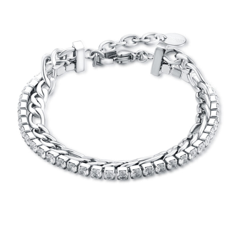 Bracciale Tennis con Catena Figaro - Brand Gioielli