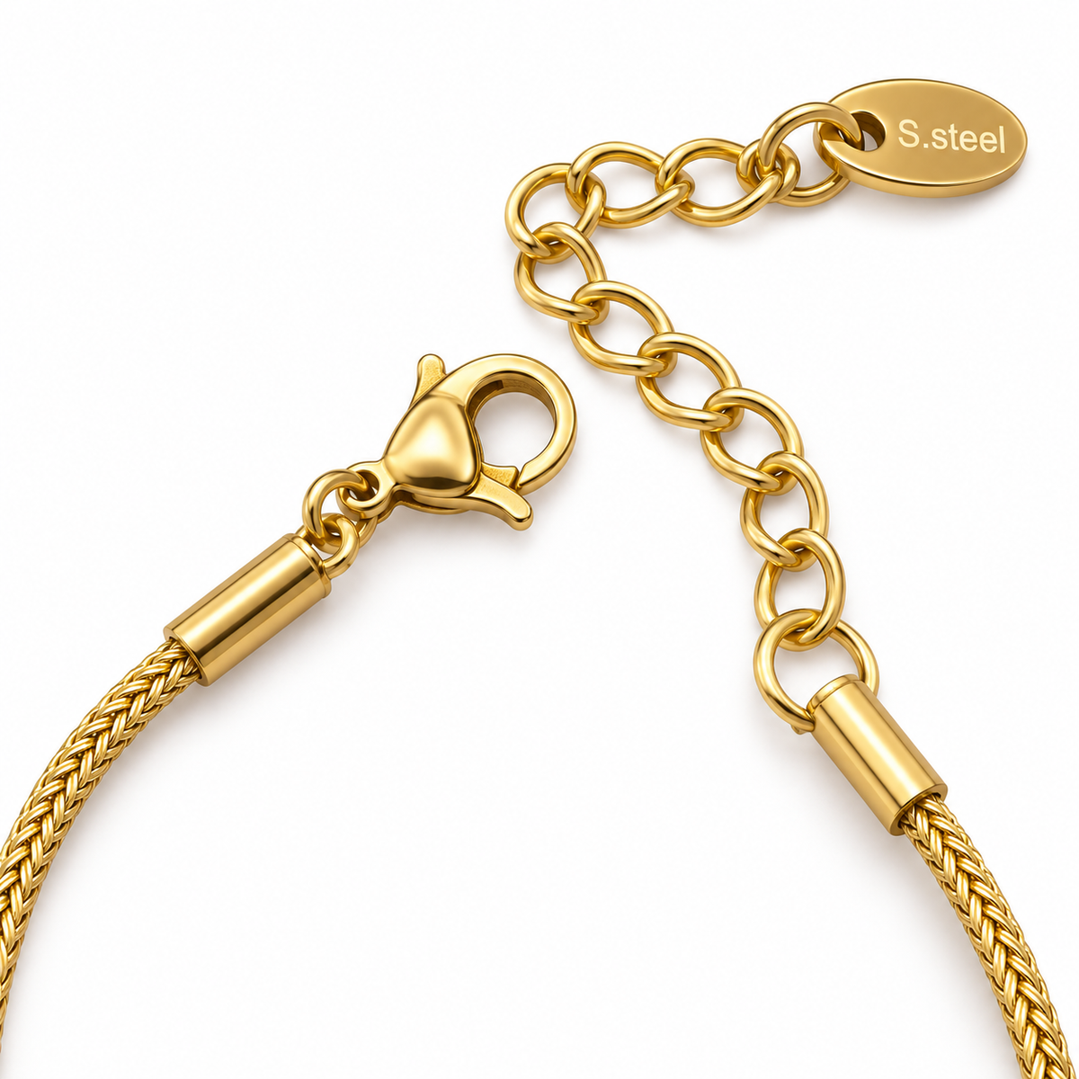 Bracciale nodo intrecciato in acciaio inox
