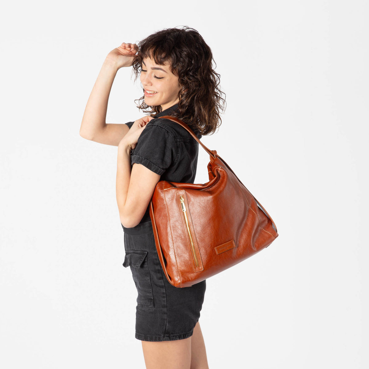 Borsa Zaino Pelletteria Veneta Bronzin in vera pelle