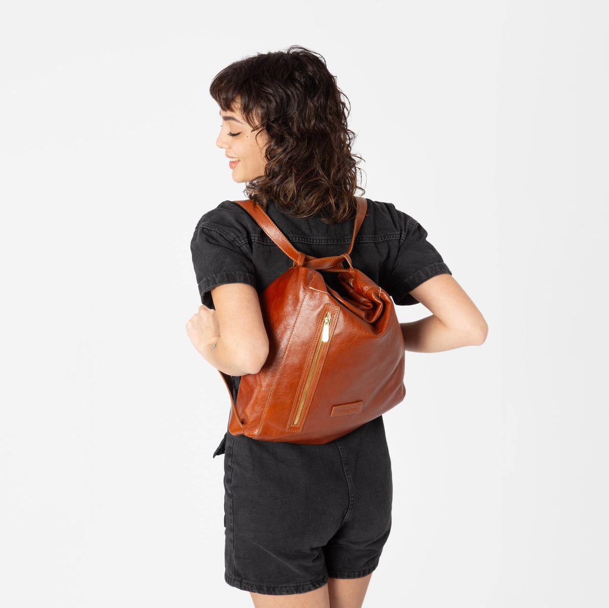 Borsa Zaino Pelletteria Veneta Bronzin in vera pelle