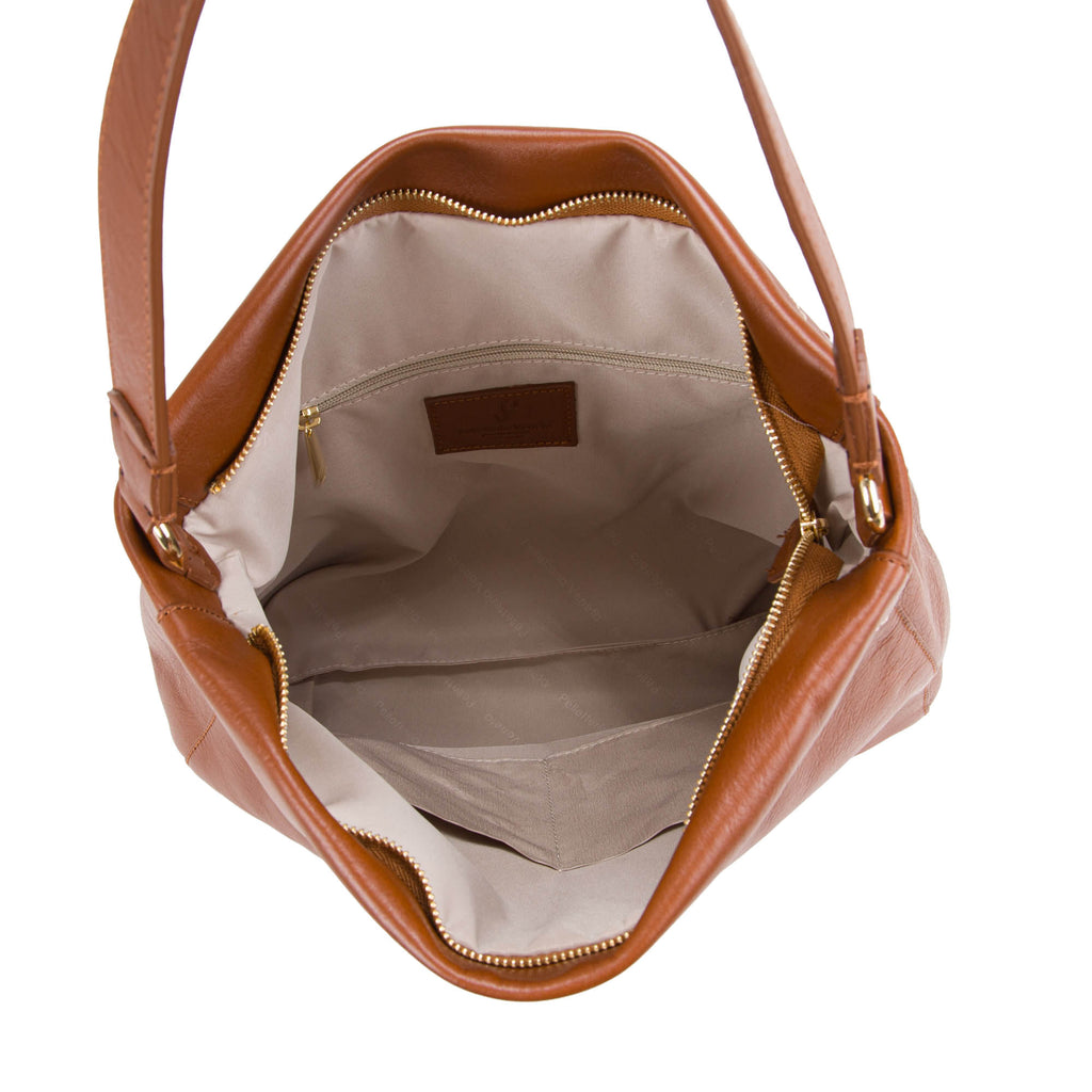 Borsa a spalla Pelletteria Veneta Bronzin in vera pelle