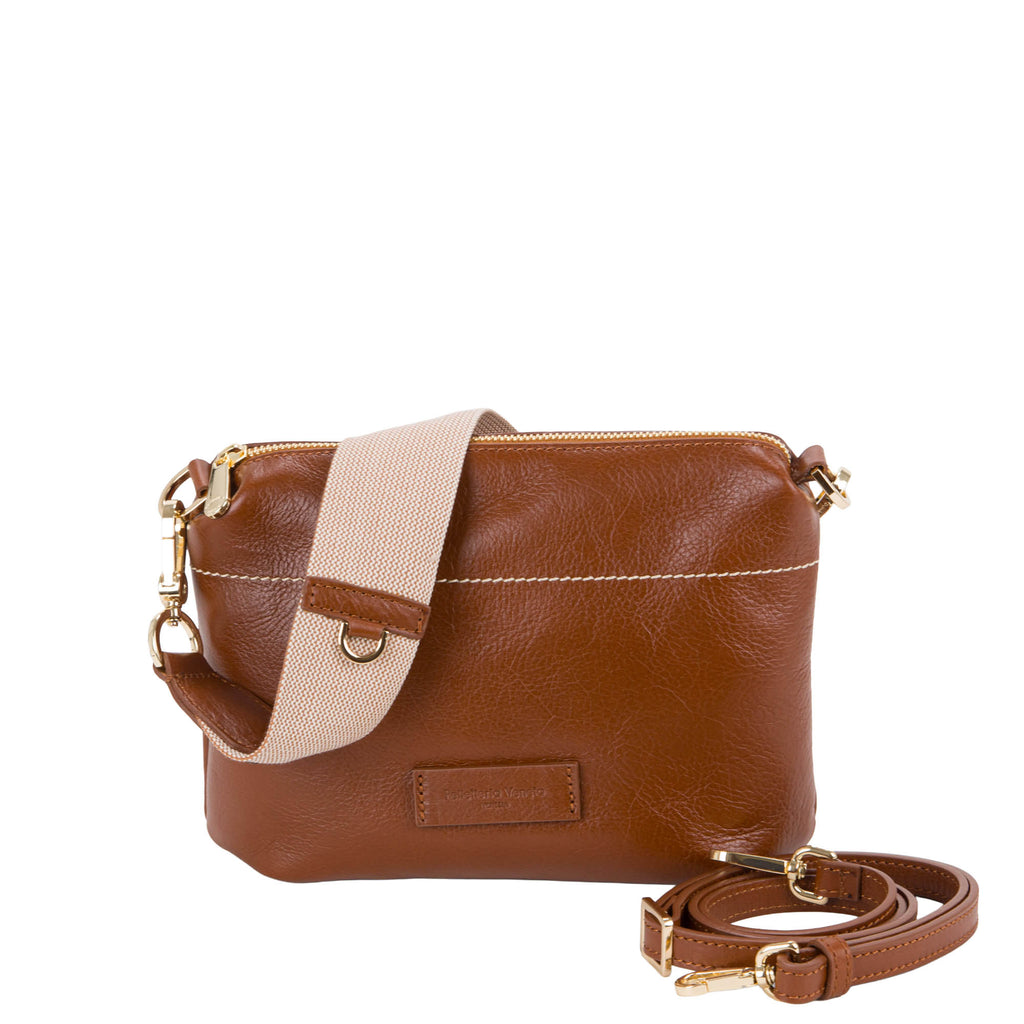 Borsa a tracolla mini Pelletteria Veneta Bronzin in vera pelle
