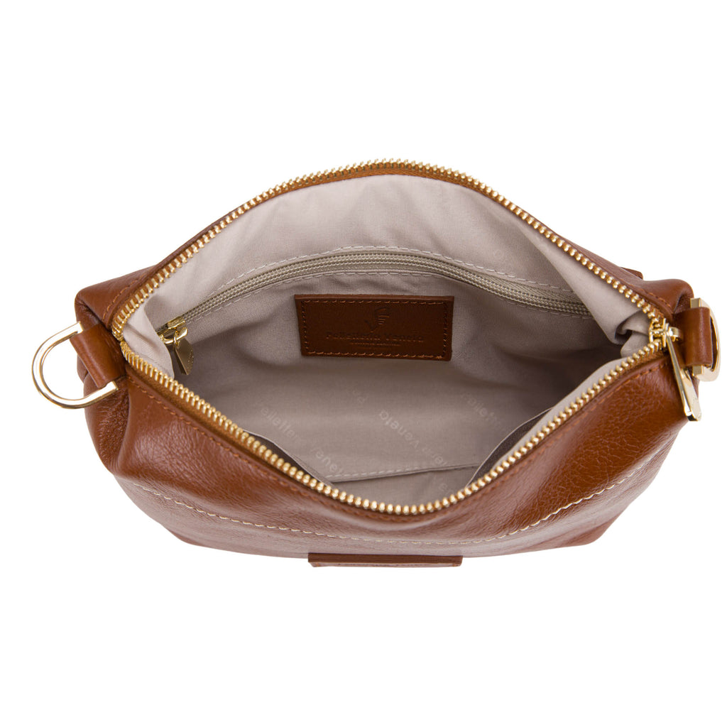 Borsa a tracolla mini Pelletteria Veneta Bronzin in vera pelle
