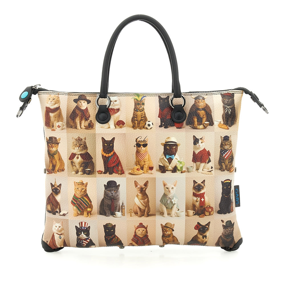 Borsa Gabs G3 PLUS Taglia M Worldwide Cats Beige
